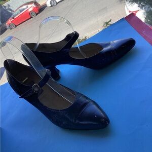 Peter Fox distress leather heel Mary Jane’s